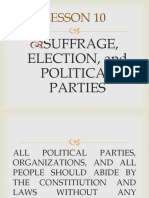 Lesson 10 on suffrage, elections and political parties
