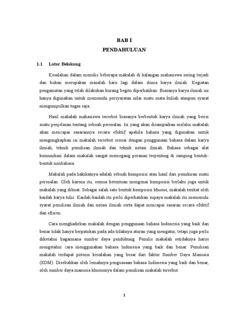 Bab I Pendahuluan 1 1 Latar Belakang