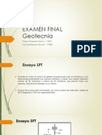 Examen Final Geotecnia: Diego Alejandro Ibarra - 115531 David Estibenson Bernal - 115508