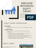 Employee Motivation: Equity Theory