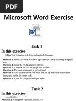 Microsoft Word Exercise