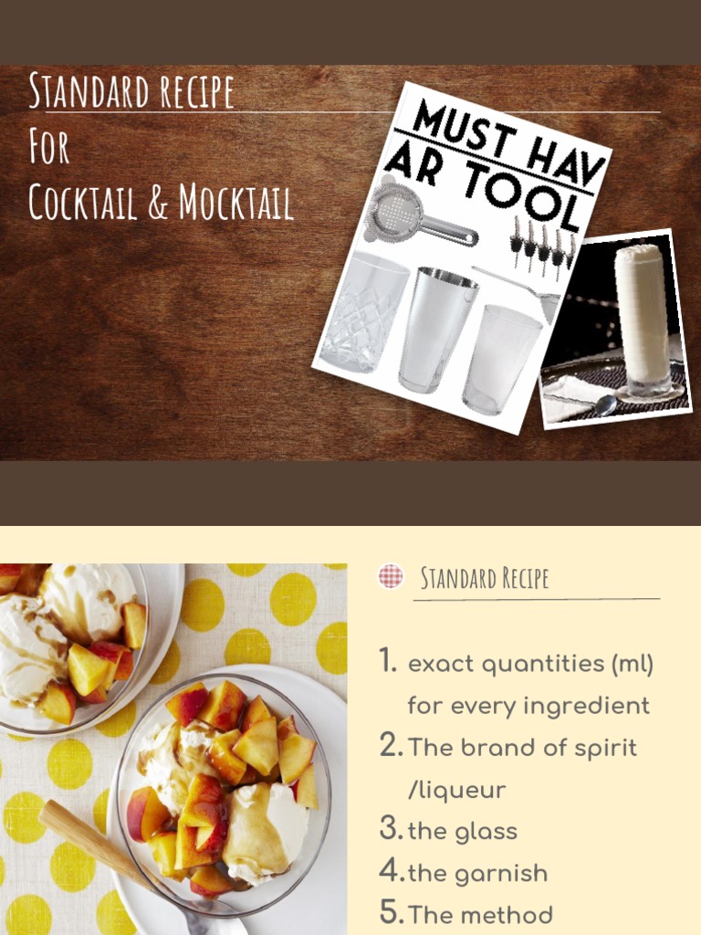 Cocktail and Mocktail Recipe Guide | PDF