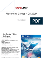 Upcoming Games Q4-2019
