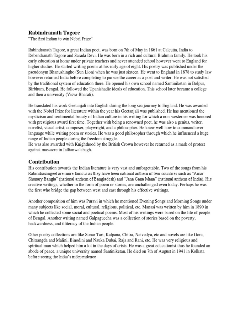 AUTOBIOGRAPHY OF RABINDRANATH TAGORE IN ENGLISH PDF visual data 3