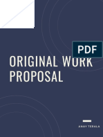 Original Work Proposal