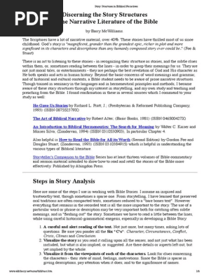 Story Structures in Biblical Narratives