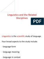 Linguistics and The Related Disciplines