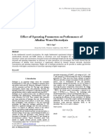 Effect of Operating Parameters On Performance of Alkaline Water Electrolysis