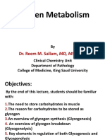 Glycogen Metabolism: Dr. Reem M. Sallam, MD, MSC, PHD
