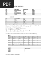 SQL Practical Questions