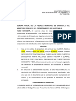 DEVOLUCIÓN VEHÍCULO SEÑOR FISCAL DE LA FISCALIA DE DELITOS ELECTORALES
