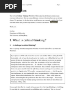 Exercises on critical thinking (ver. 1)