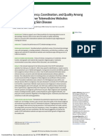 Choice, Transparency, Coordination, and Quality Among Direct-to-Consumer Telemedicine Websites and Apps Treating Skin Disease