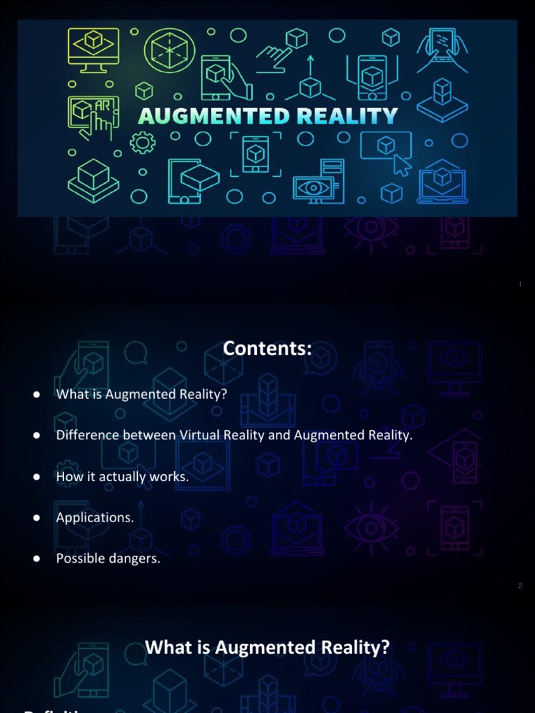 Augmented Reality Overview and Applications | PDF