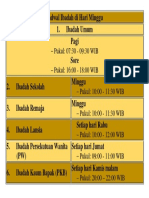 Jadwal Ibadah Di Hari Minggu PDF