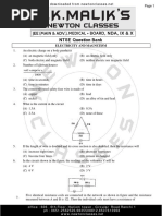 NTSE Question Bank: Electricity and Magnetism
