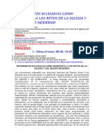 Movimientos Eclesiales Como Respuesta A Los Retos de La Iglesia y Del Mundo Moderno