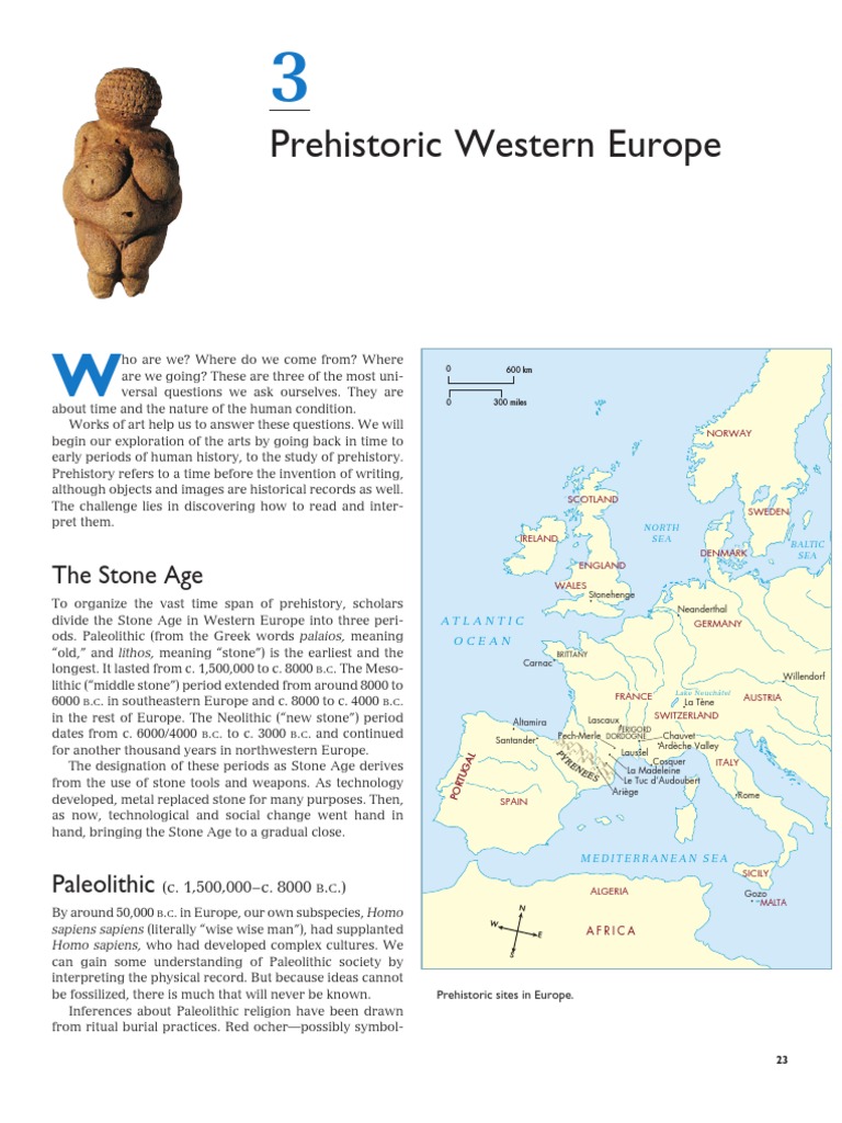 Art History Prehistoric Western Europe | PDF | Relief | Stone Age