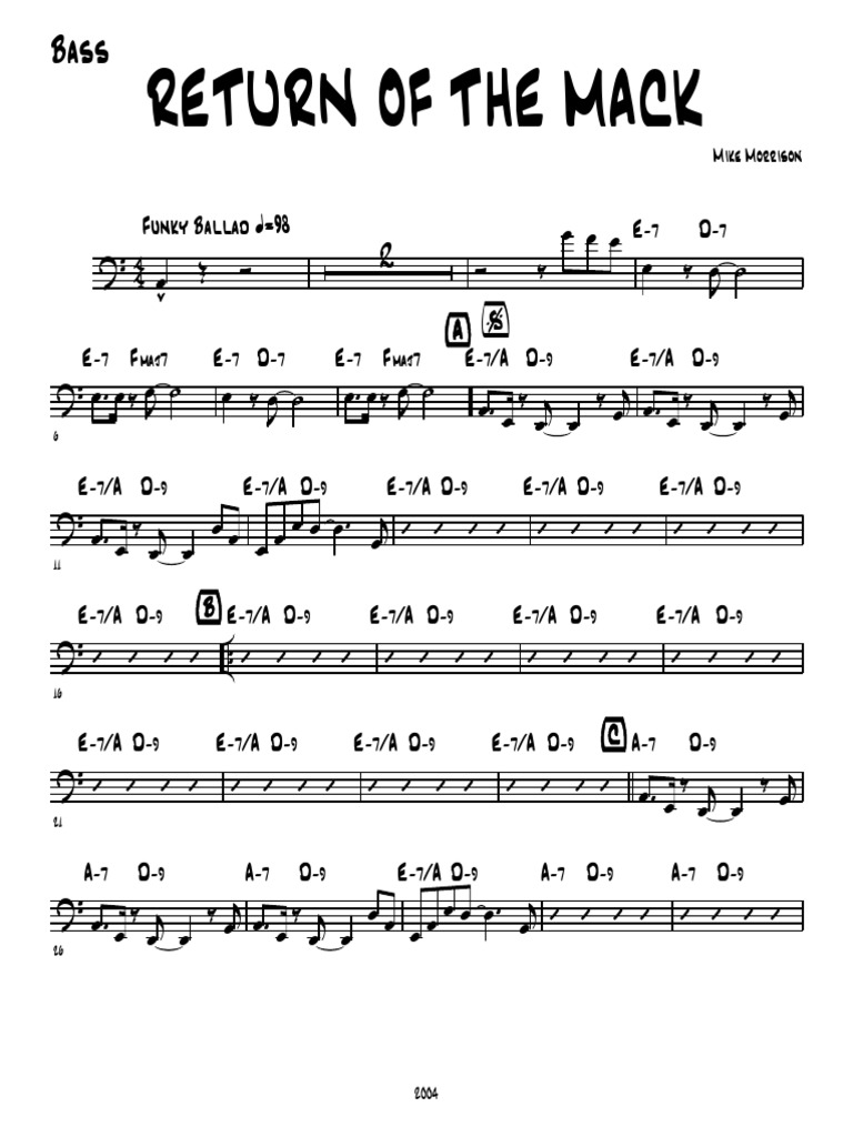 Return of The Mack Bass PDF