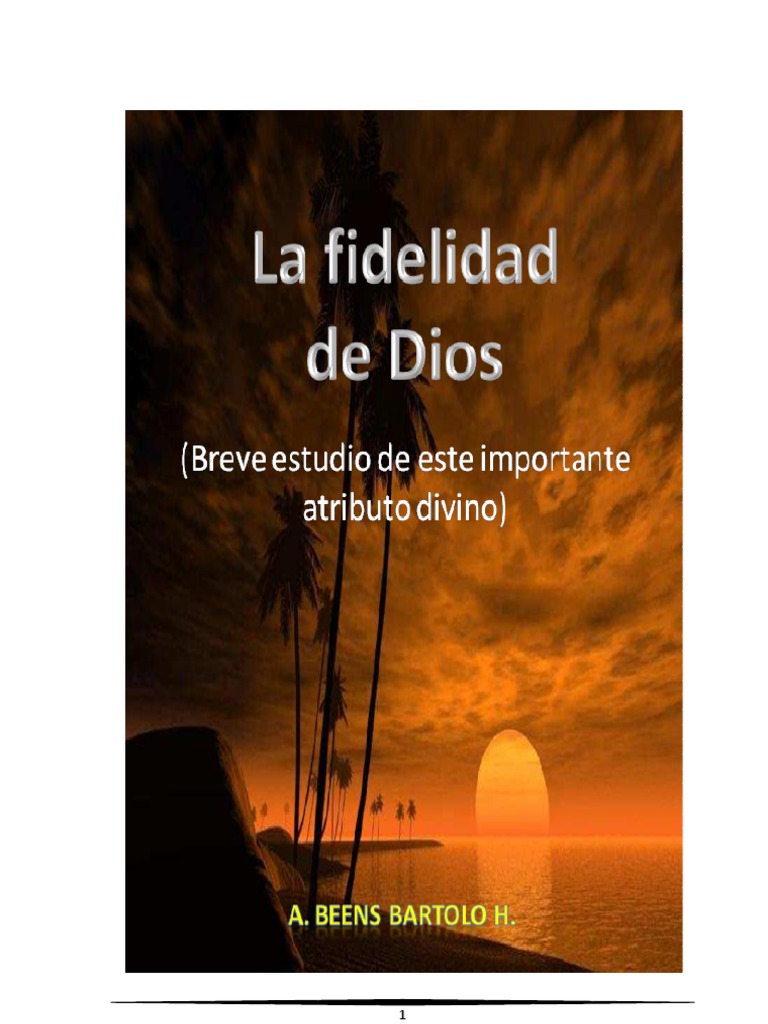 La Fidelidad de Dios | PDF | Cristo (título) | Biblia