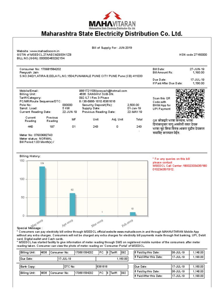 Electricity Bill Pdf Cheque Payments