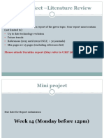 Mini Project - Literature Review: Individual Task