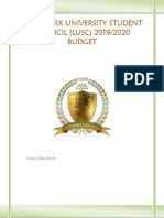 Landmark University Student COUNCIL (LUSC) 2019/2020 Budget: FISCAL YEAR 2019-20