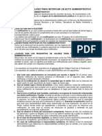 Condiciones Validas para Notificar Un Acto Administrativo