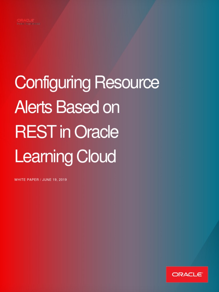 Configuring Resource Alerts Based on REST Cloud Computing