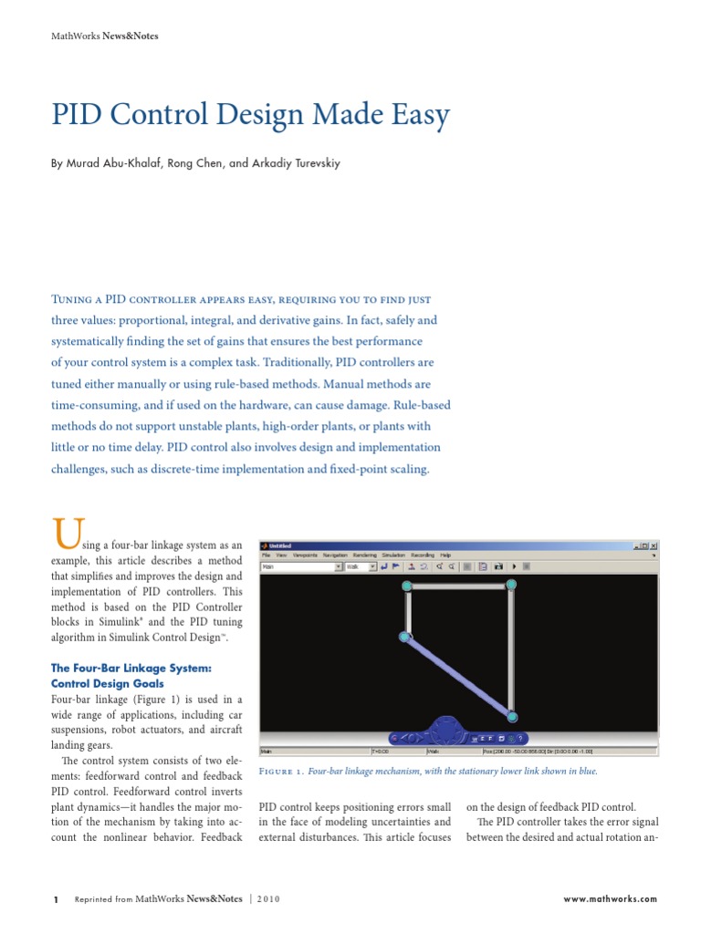 PID Control Design Made Easy: News&Notes | PDF | Control Theory ...