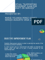 Evidencia 9 - Sesión Virtual "Supporting Your Improvement Plan For Your Product or Service"