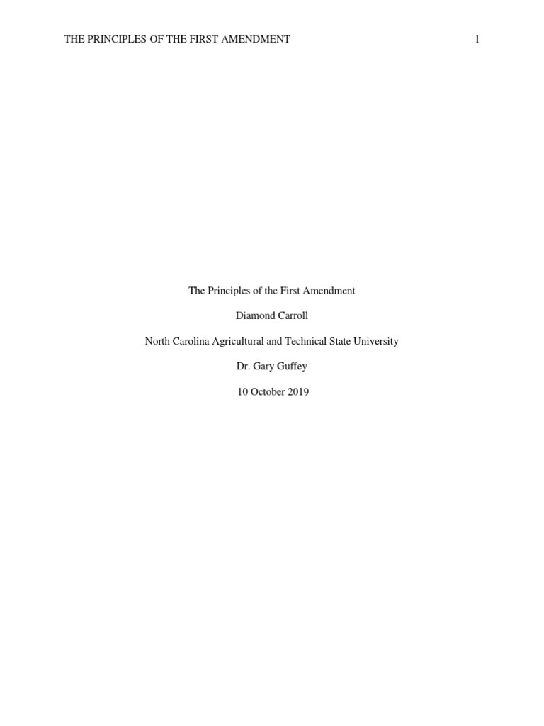 CARROLL First Amendment 2019 | PDF | First Amendment To The United ...