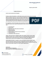 Carta Presentacion de Empleado A Grupo de Trabajo