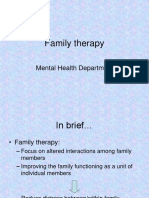 Family Therapy: Mental Health Department