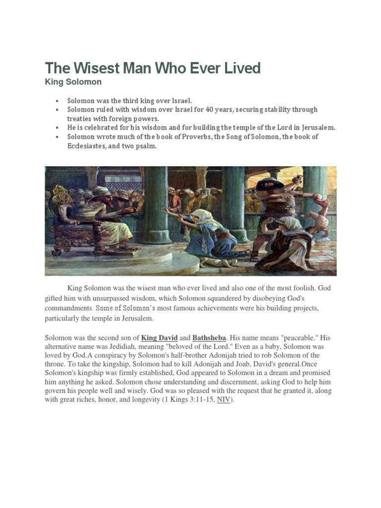 The wisest man who ever lived king solomon download free pdf