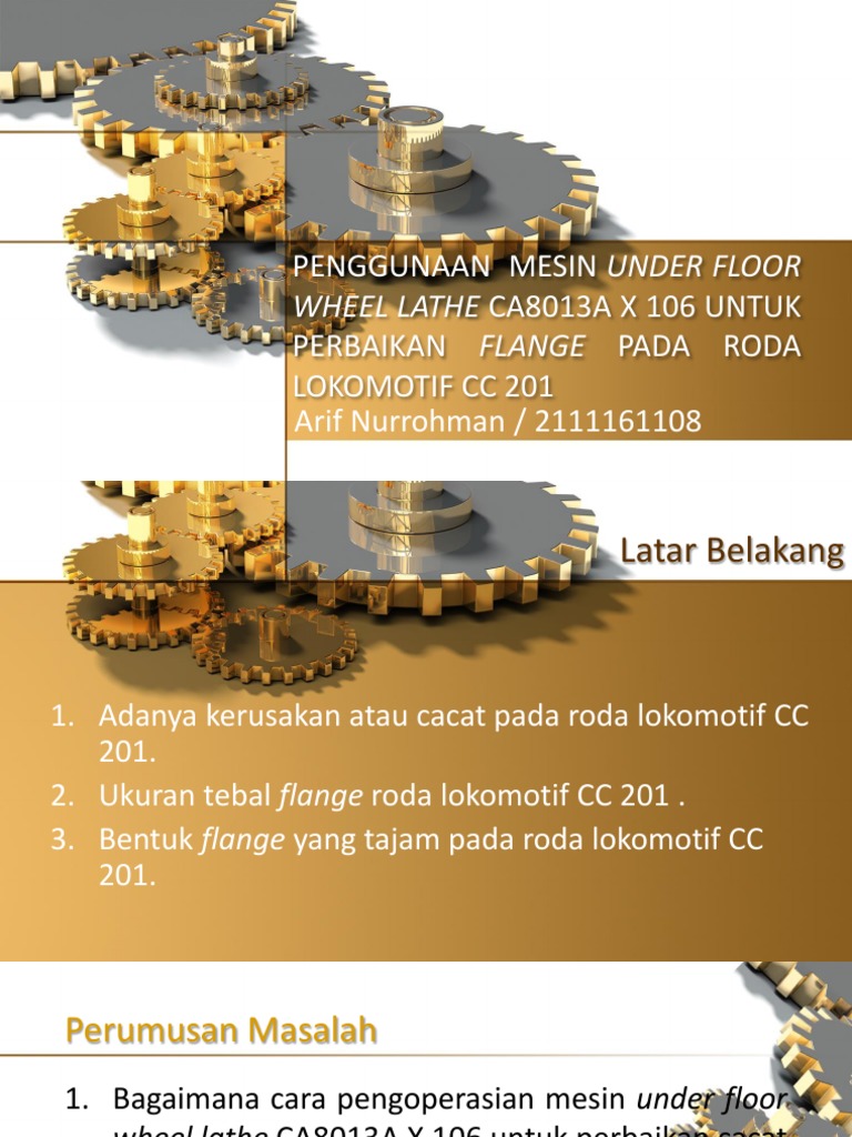 Perbaikan Flange Roda Lokomotif CC 201 | PDF | Teknologi & Rekayasa