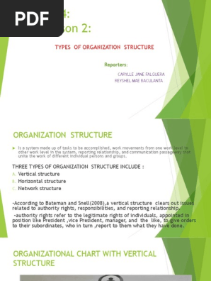 Types Of Organizational Structures Pdf Employment Marketing