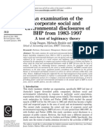 An Examination of The Corporate Social and Environmental Disclosures of BHP From 1983-1997