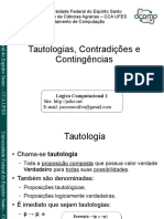 Raciocínio Lógico - Tautologia, Contradição e Contingências