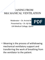 Weaning From Mechanical Ventilation: Moderator - Dr. Arvind Khare Presented by - Dr. Aji Kumar JLN Medical College, Ajmer