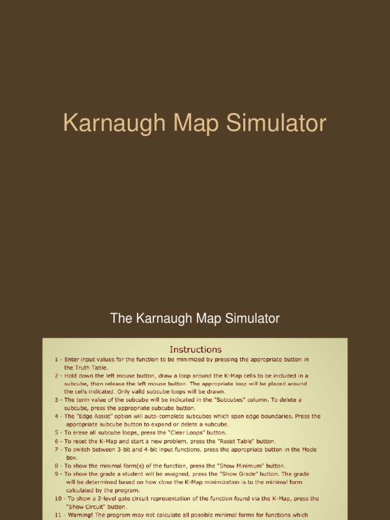 K-Map Simulator | PDF