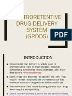 Gastroretentive Drug Delivery System (GRDDS)