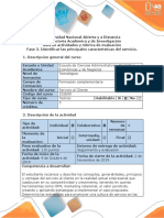 S - A- C - Guía de Actividades y Rúbrica de Evaluación - Fase 3. Identificar Las Principales Características Del Servicio