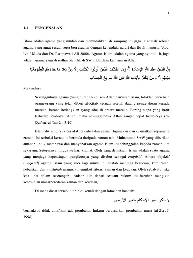 Aplikasi Kaedah Fiqh Dalam Fatwa Negeri Kedah Bab 1 Pdf