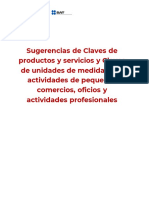 Sugerencias de Claves para Productos y Servicios Par PYMES México