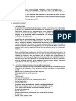 Estructura Informe Final Práctica Pre Profesional