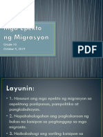 Mga Epekto NG Migrasyon