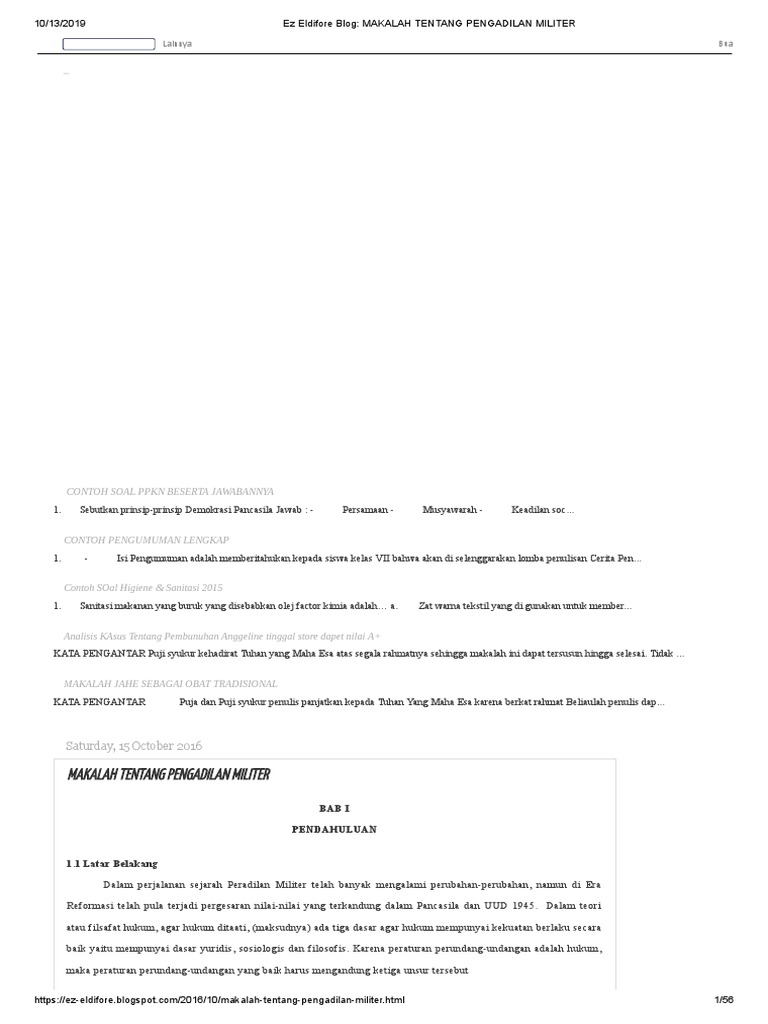 Makalah Tentang Pengadilan Militer Lainnya Bua