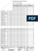 School Form 2 (SF2) Daily Attendance Report of Learners