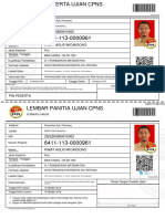 Contoh Kartu Ujian Cpns